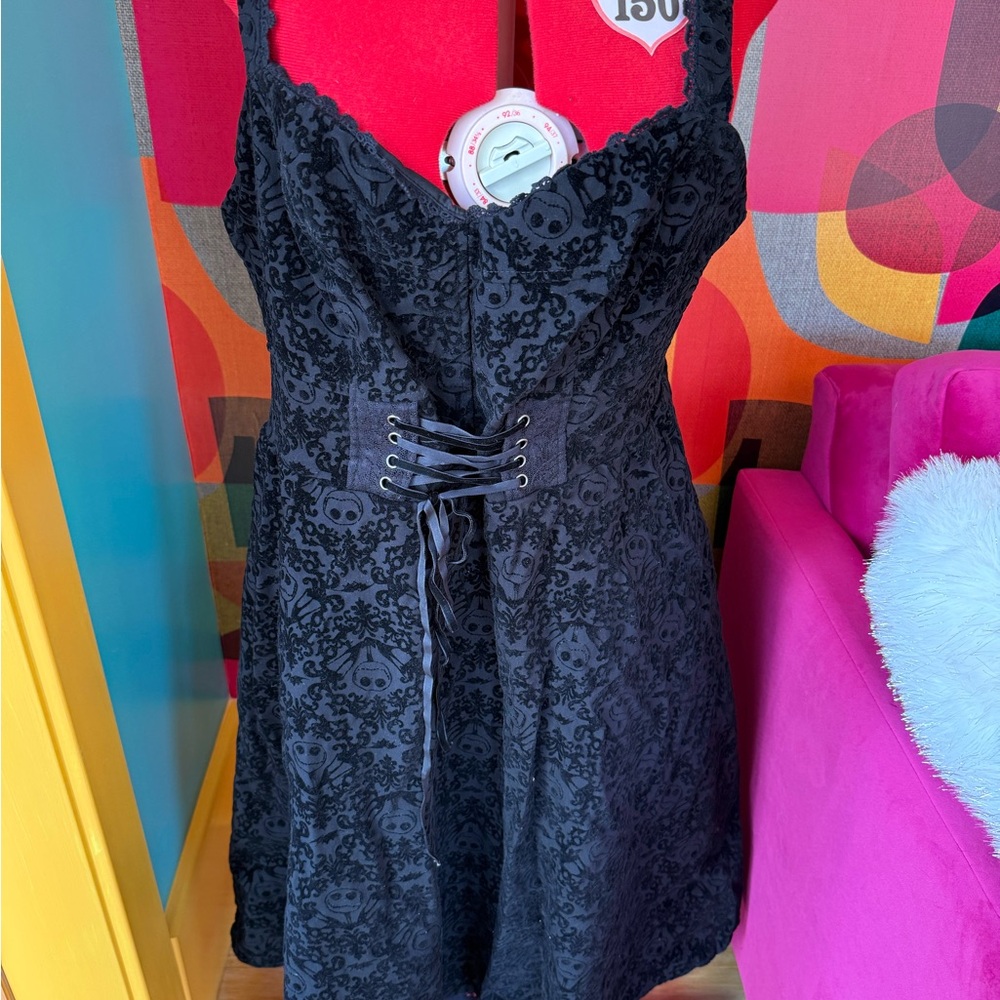 Nightmare Before Christmas Black Lace-Up Dress